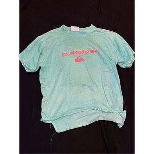 Quicksilver vintage tee pink and blue size S